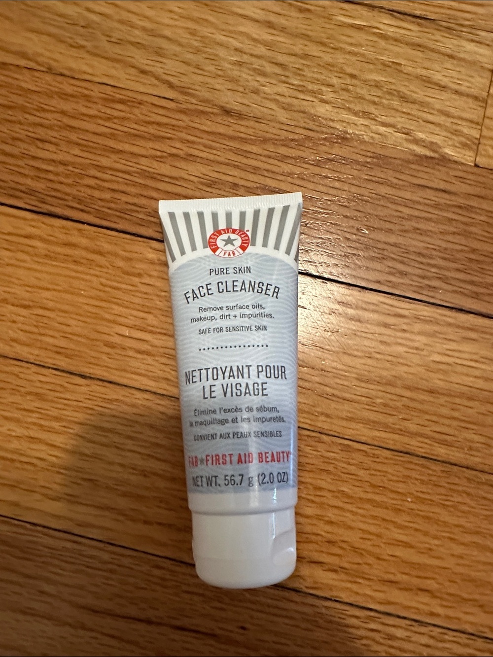 First Aid Beauty Pure Skin Face Cleanser - White and Red Accents